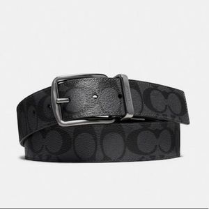 Wide Harness Cut To Size Reversible Belt In Signature Canvas